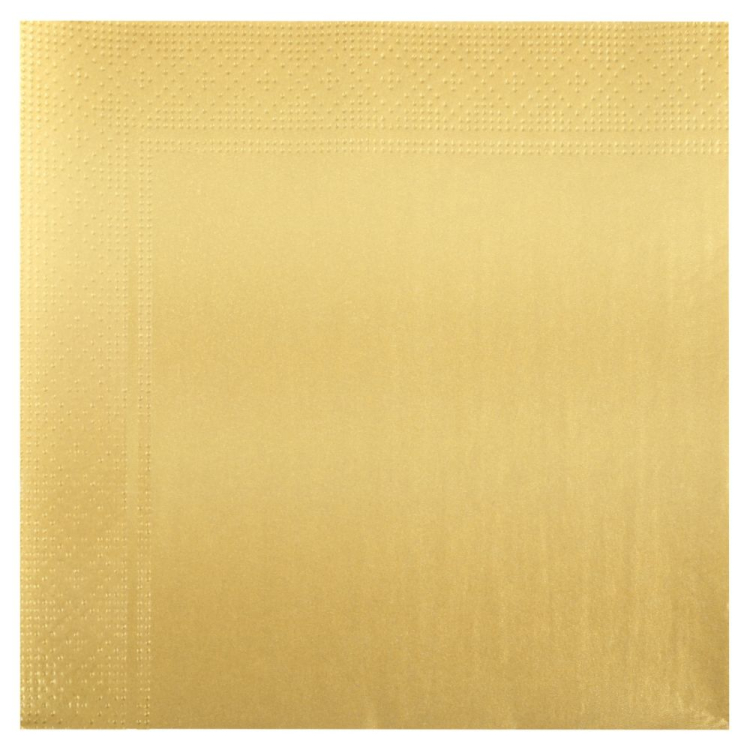 Serwetki jednokolorowe ELEGANCE 20 sztuk złote RAVI